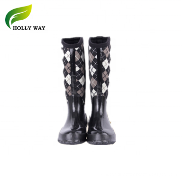 Botas de chuva altas sapatos de chuva Lady Women Winter